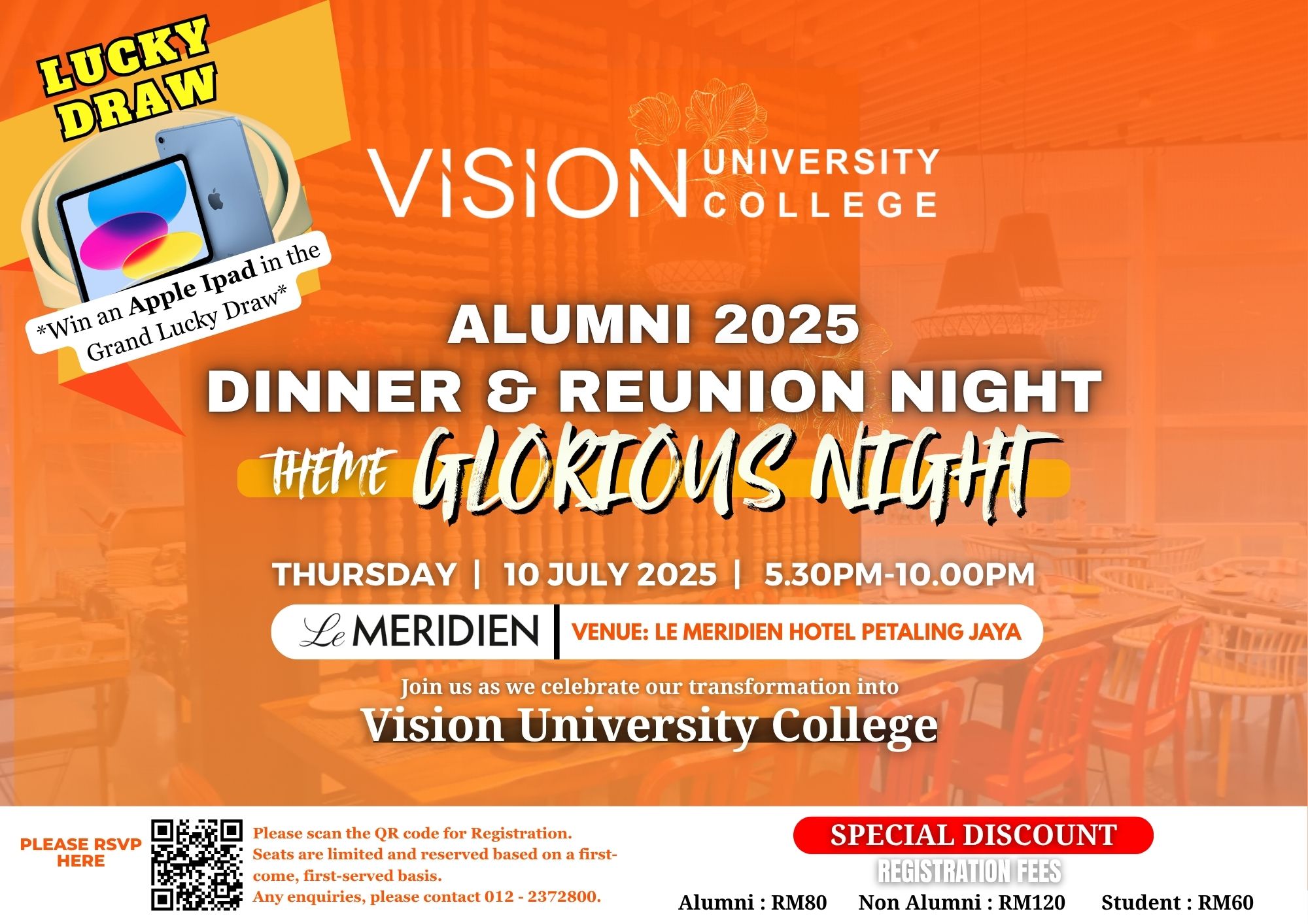 🎉 COUNTDOWN TO “Glorious Night” – Alumni 2025 Dinner & Reunion Night ✨