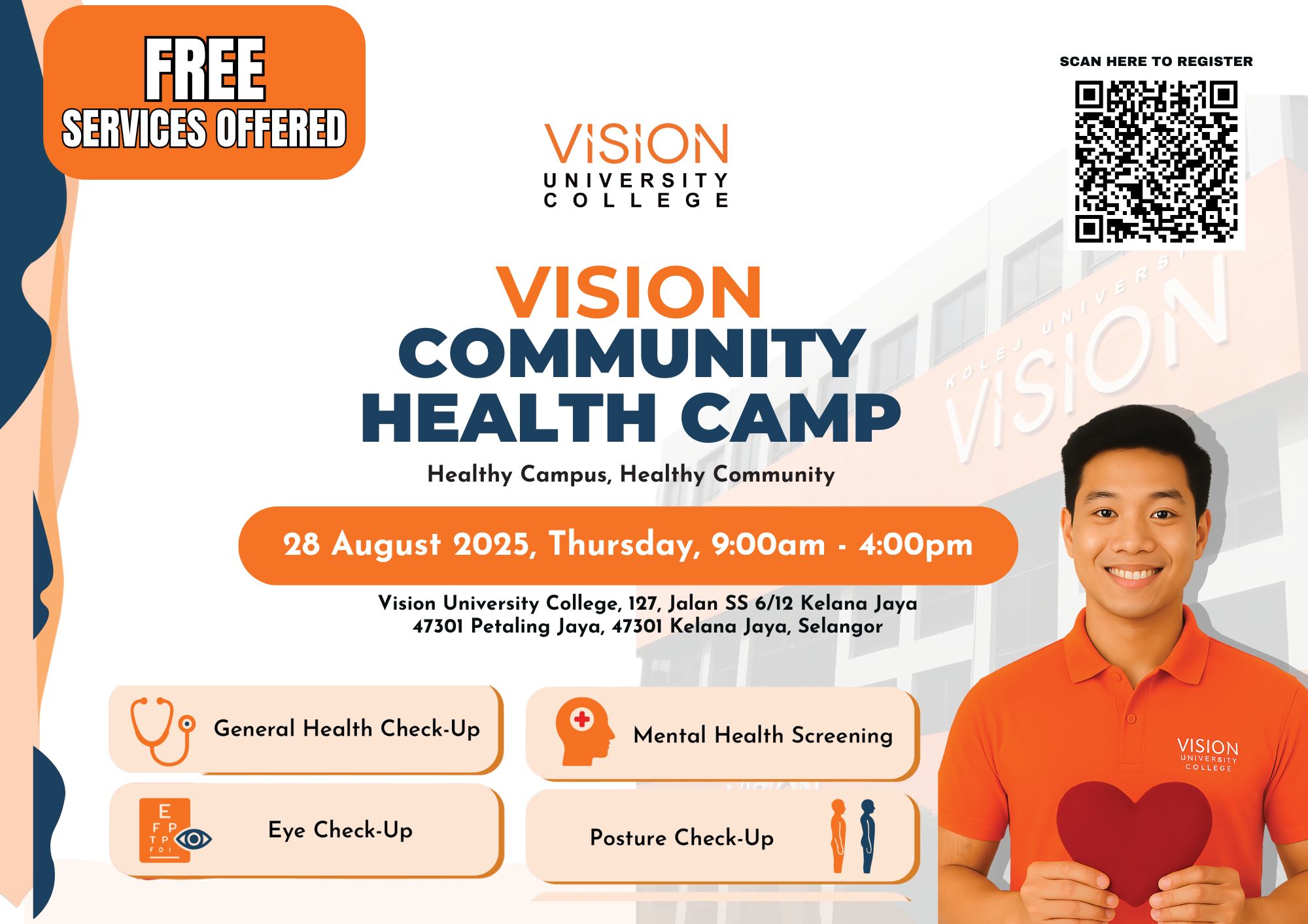 Vision Community Health Camp – “Healthy Campus, Healthy Community”