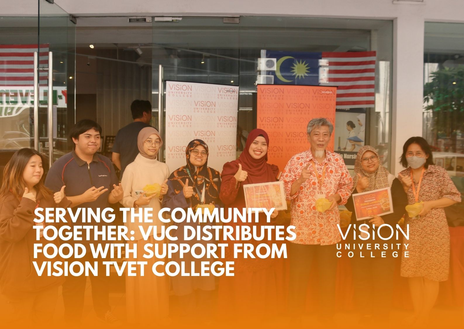 Serving the Community Together: VUC Distributes Food with Support from Vision TVET College