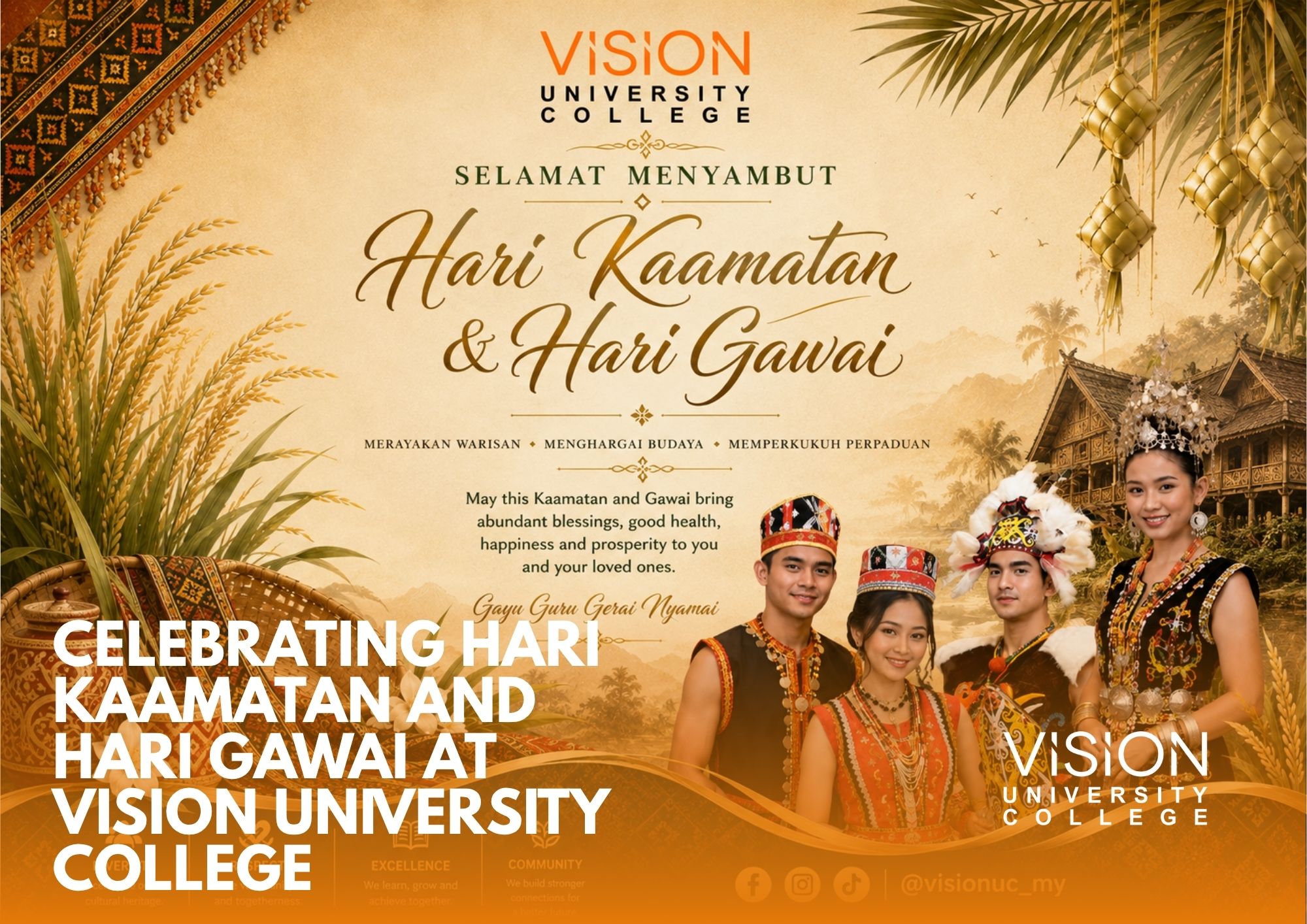 Celebrating Hari Kaamatan and Hari Gawai at Vision University College