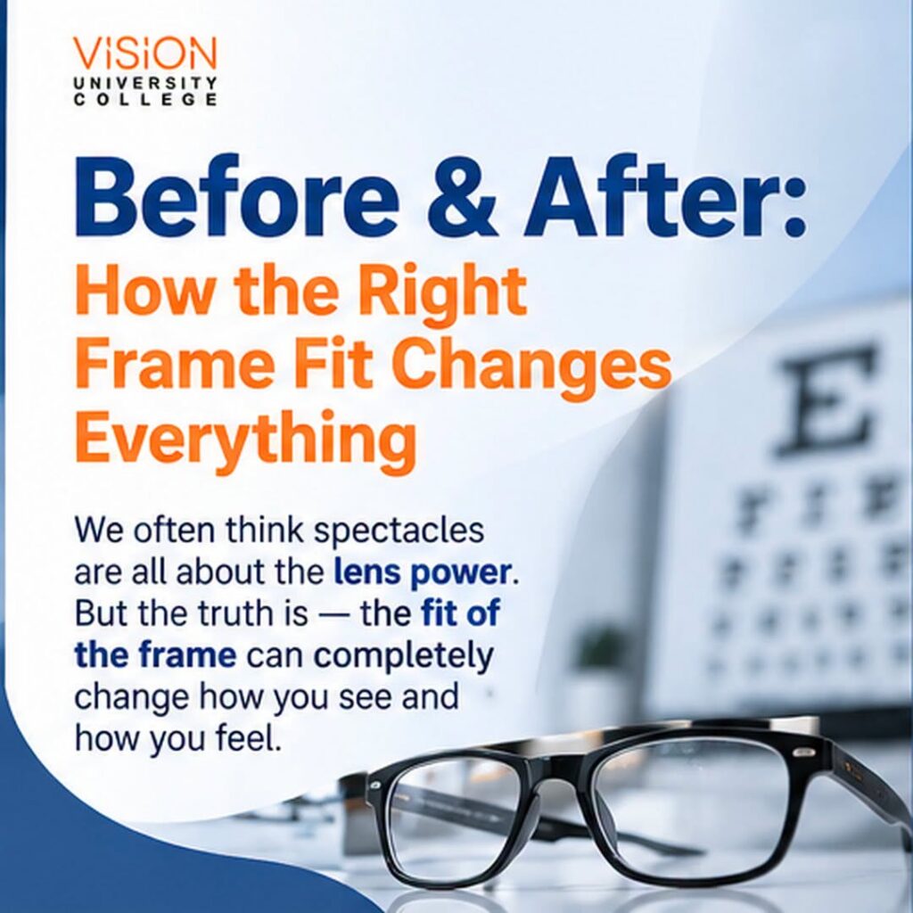 Why Proper Spectacle Frame Fitting Matters: Practical Opticianry Skills at Vision University College